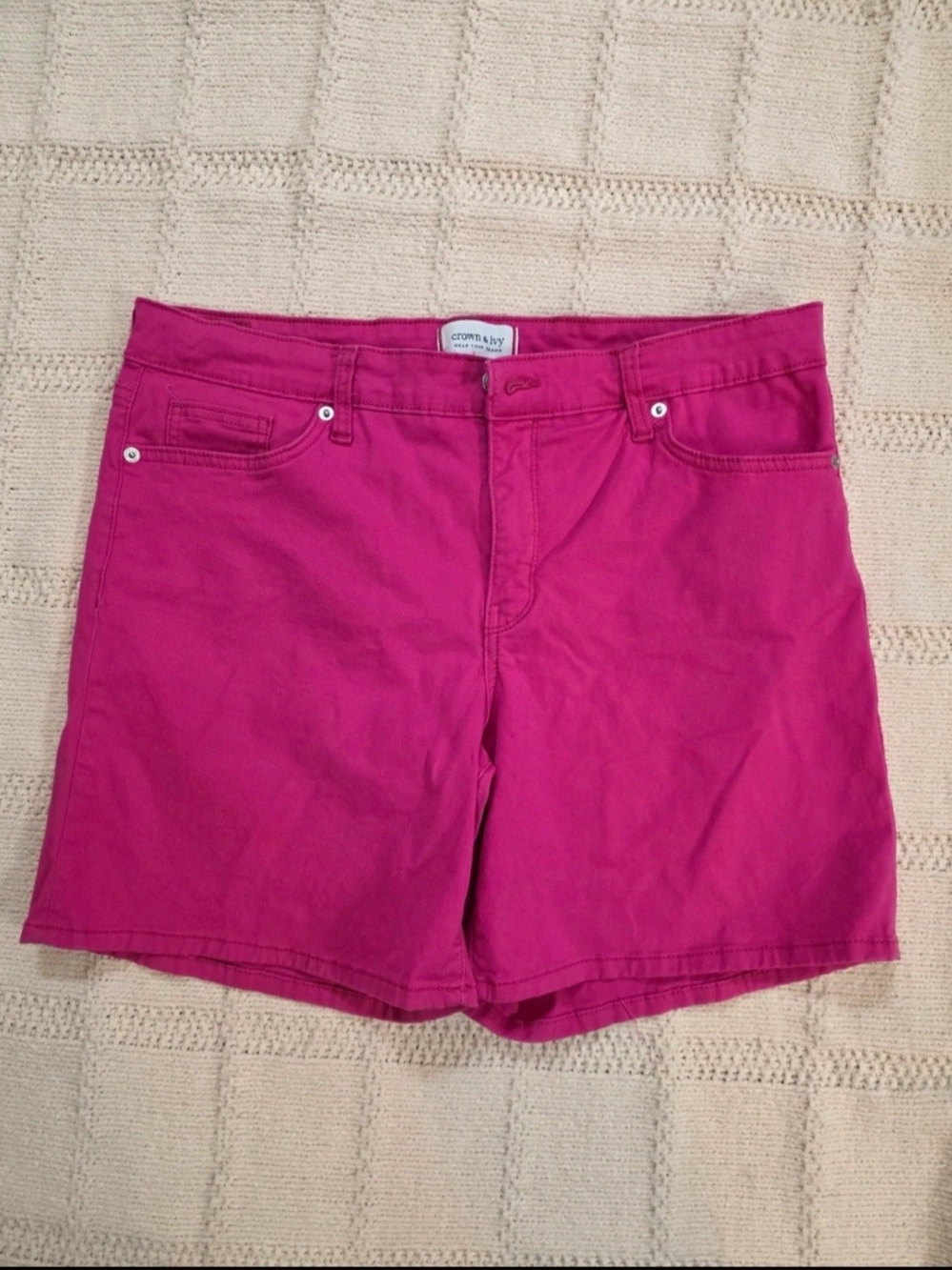 crown & ivy Hot Pink Women's Bermuda Shorts